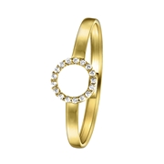 Ring aus 585 Gelbgold, Kreis mit Zirkonia (1055102)