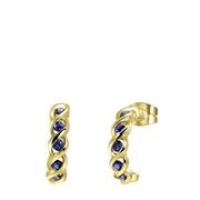 14 karaat gouden oorbellen met saffier (1055112)