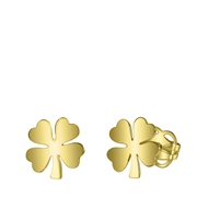 14 karaat geelgouden oorbellen klaver (1055229)