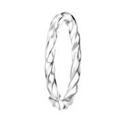 Zilverkleurige byoux ring gedraaid (1055300)