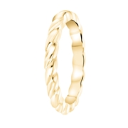 Goudkleurige bijoux ring gedraaid (1055309)