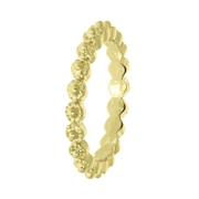 Goudkleurige bijoux ring bolletjes (1055313)