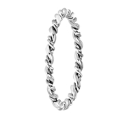 Silberfarbener Byoux Ring, Kordeloptik (1055314)