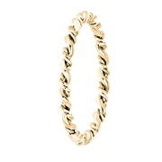 Goudkleurige bijoux ring gedraaid (1055315)