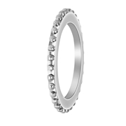Zilverkleurige bijoux ring puntjes (1055316)
