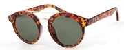 Sonnenbrille mit Leopardenprint und goldfarbenen Akzenten (1055370)
