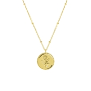 Silberkette & Anhänger, vergoldet, Rose mit Zirkonia (1055554)