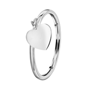 Zilveren ring met bedel hart (1055658)