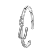 Zilveren ring met bedel alfabet (1055691)