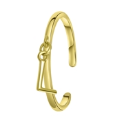 Zilveren ring gold dangle alfabet (1055692)