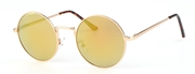 Goldfarbene Sonnenbrille mit runden Spiegelgläsern (1055794)
