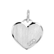 Zilveren hanger hart S met zirkonia (1055820)