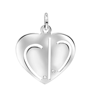 Zilveren hanger hart met zirkonia (1055838)
