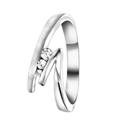 Ring, 925 Silber, matt/glänzend, mit Zirkonia (1056016)