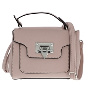Rosafarbenen Handtasche mit silberfarbenen Details (1056413)
