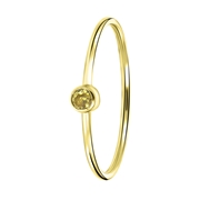 14 karaat geelgouden ring met gele zirkonia steen (1056481)