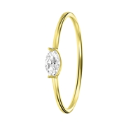 Ring, 585 Gelbgold, weißer Zirkonia, Marquise-Schliff (1056494)