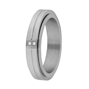 Gerecycled stalen anxiety ring (1067563)