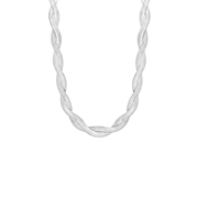 Gerecycled zilveren ketting gedraaid (1044919)