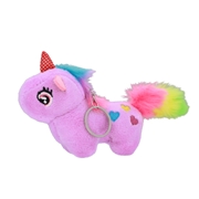 Bijoux sleutelhanger met fluffy roze unicorn (1067536)