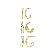 Goldfarbenes Bijoux-Set aus 3 Ohrringen 20 mm (1067841)