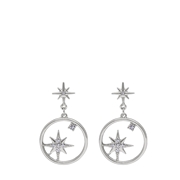 Zilverkleurige bijoux oorbellenset met ster (1067846)