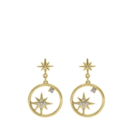 Goudkleurige bijoux oorbellenset met ster (1067847)