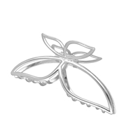 Silberfarbene Bijoux-Haarspange Schmetterling (1068095)