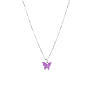 Stalen ketting met vlinder violet (1067768)