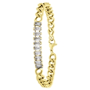 Stalen goldplated armband wit (1067957)