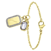 Guess goldplated stalen armband CRYSTAL TAG (1067939)