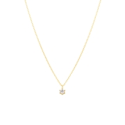 14 karaat geelgouden collier solitair diamant (0,025ct) (1068284)