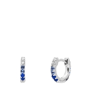 Silberne Ohrringe Zirkonia blau (1068389)