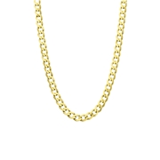 Goldplattierte Herren-Halskette aus recyceltem Silber mit Gourmetglied. (1068473)