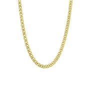 Goldplattierte Herren-Halskette aus recyceltem Silber mit doppeltem Gourmetglied. (1068475)