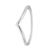 Zilveren ring V-vorm rhodiumplated (1068149)