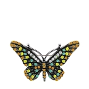 Silberfarbene Bijoux-Brosche Schmetterling (1068577)