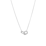Zilveren ketting met hanger ovalen kristal (1068323)