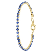 Goudkleurige bijoux tennisarmband licht sapphire (1068561)