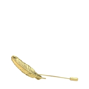 Goudkleurige bijoux broche veer (1068872)
