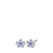 Studex stalen schietoorbel bloem blauw kristal 158 (1067392)