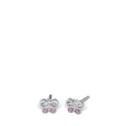Studex 14 karaat witgouden schietoorbel vlinder kristal 4mm (1067433)