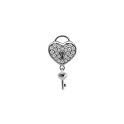 Zilveren bedel hart en sleutel (1069099)