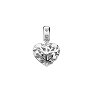 Charm aus 925er Silber, Lebensbaum, in der Form eines Herzens (1069105)