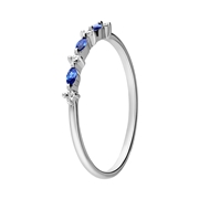 Zilveren ring blauw/wit zirkonia (1068850)