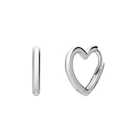 Zilveren oorringen hart (1068914)