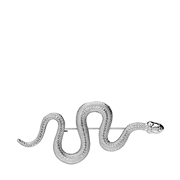 Zilverkleurige bijoux broche slang (1069146)