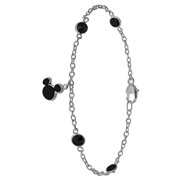 Zilveren armband Mickey Mouse zwart (1069564)