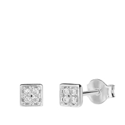 Silber-Ohrringe für Jungen, viereckig, 4 mm (1068905)