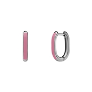 Ohrringe aus Edelstahl mit rosa Emaille (1069505)